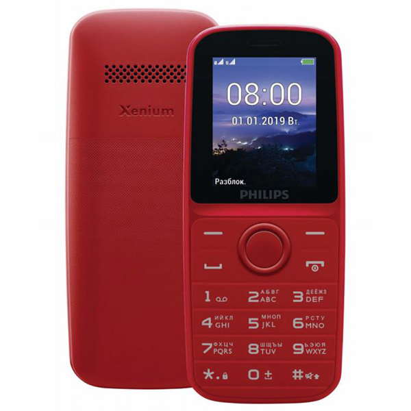 фото Мобильные телефон philips xenium e109 red