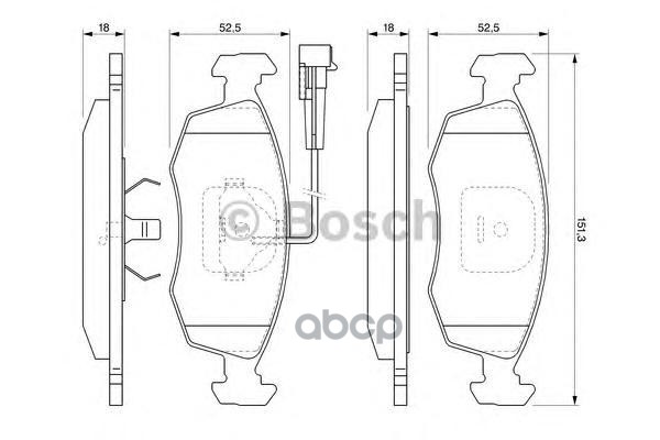 

Комплект тормозных колодок BOSCH 0986424515
