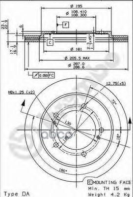 фото Тормозной диск brembo 09914210