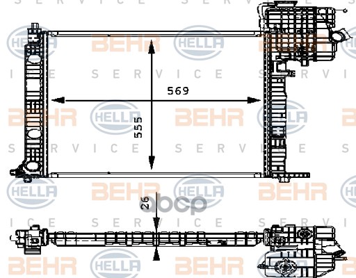 

Радиатор охлаждения HELLA 8MK376714321