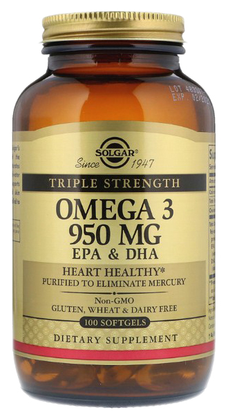 фото Omega-3 solgar epa&dha triple strength 100 капс.