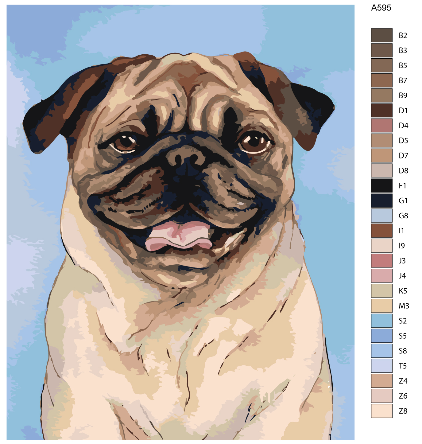 

Картина по номерам, 40 x 50, A595, A595