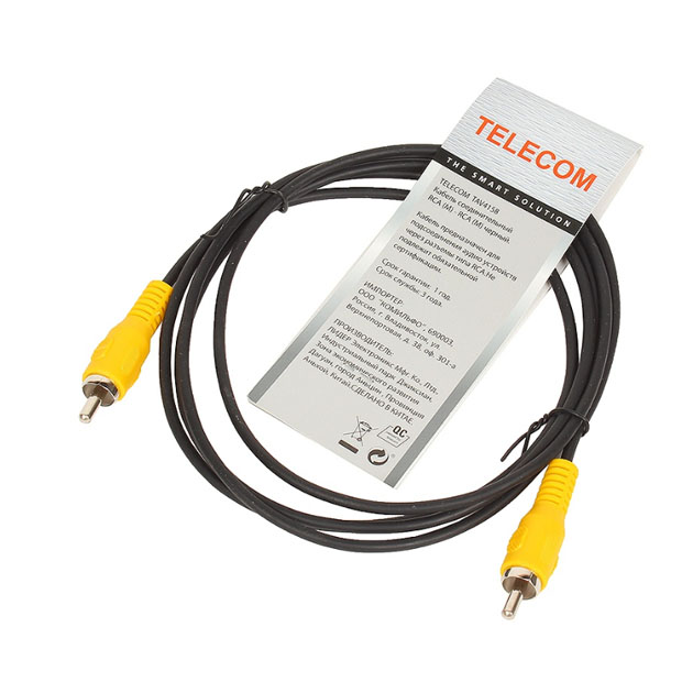 фото Кабель telecom rca - rca 1,5м black (tav4158)