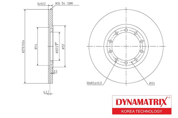 

Тормозной диск DYNAMATRIX DBD1537