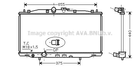 

Радиатор охлаждения двигателя AVA QUALITY COOLING HD2170