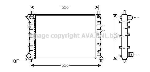 

Радиатор охлаждения двигателя AVA QUALITY COOLING LCA2077