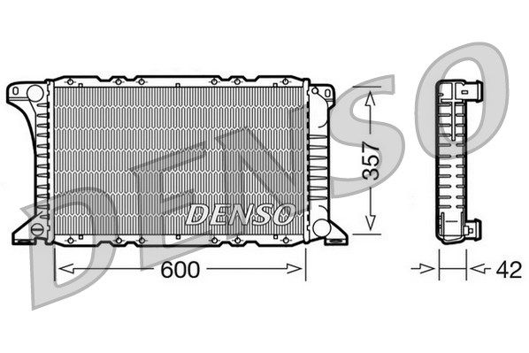 фото Радиатор охлаждения двигателя denso drm10090