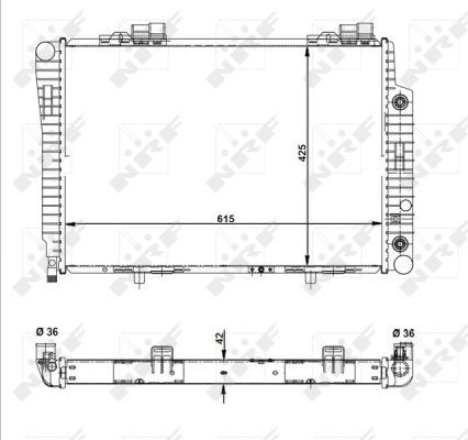 

Радиатор охлаждения двигателя NRF 51281