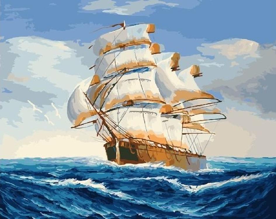 

Картина по номерам Paintboy На всех парусах, 40x50 см, На всех парусах