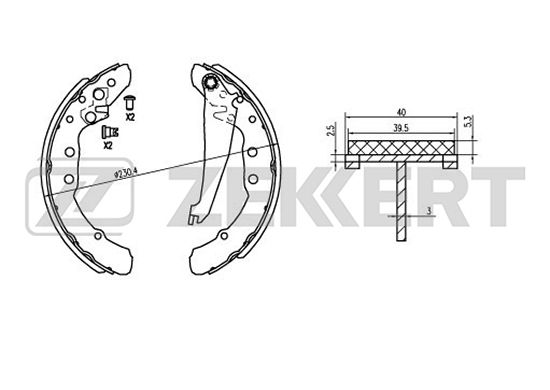 

Комплект тормозных колодок ZEKKERT BK-4036