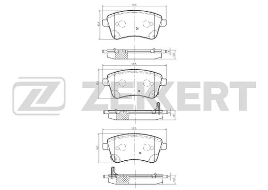 фото Комплект тормозных колодок, дисковый тормоз zekkert bs-2437