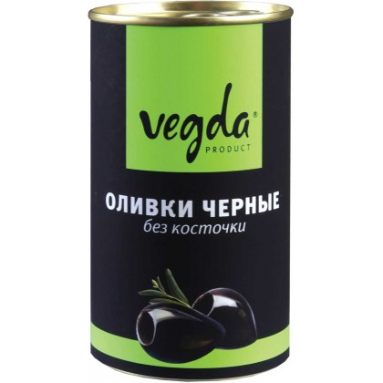 фото Оливки черные вегда крупные бк жестяная банка vegda