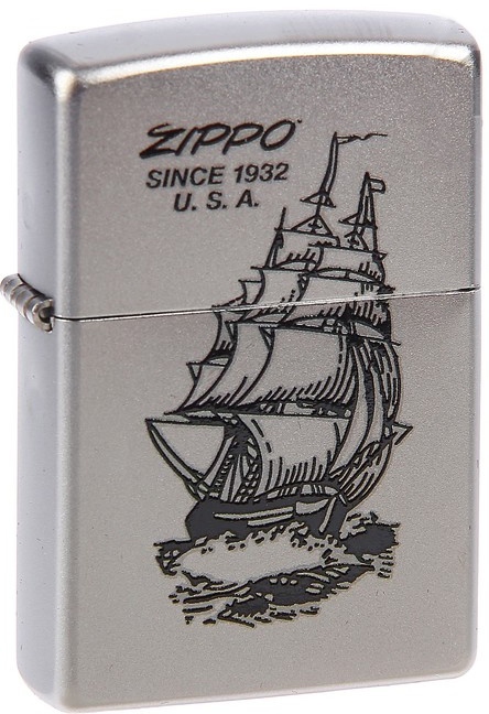 фото Бензиновая зажигалка zippo №205 boat-zippo satin chrome