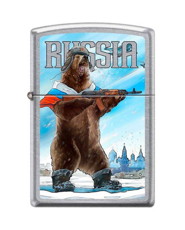 

Бензиновая зажигалка Zippo 207 Russian Bear Street Chrome, 207 Russian Bear