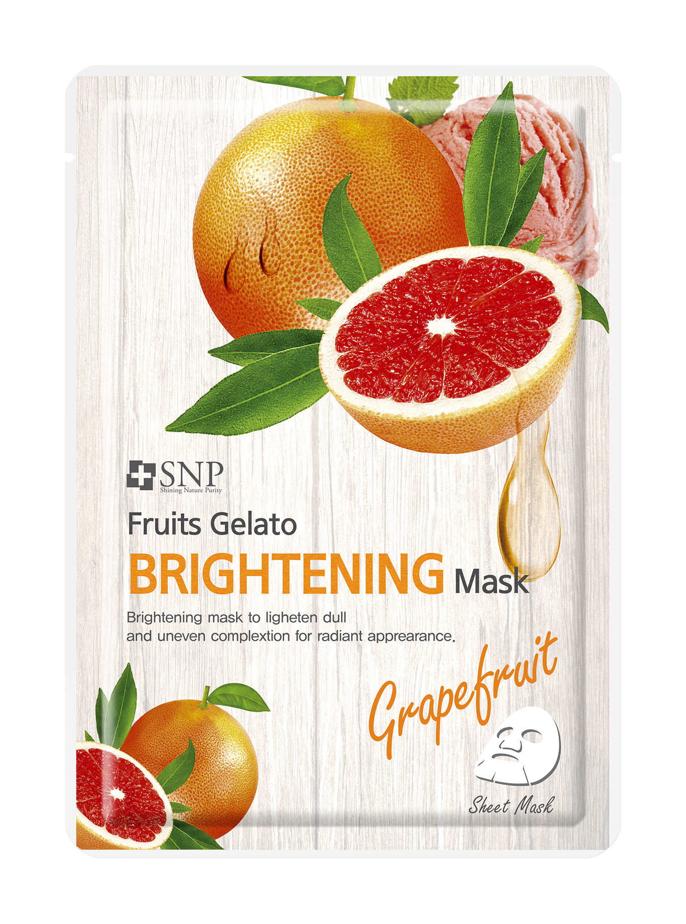 фото Маска для лица snp fruits gelato brightening mask 25 мл