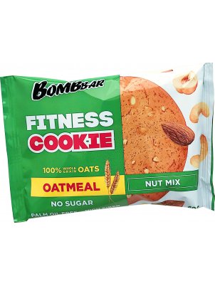 фото Bombbar овсяное печенье fitness cookie 40g ореховый микс (40 г)