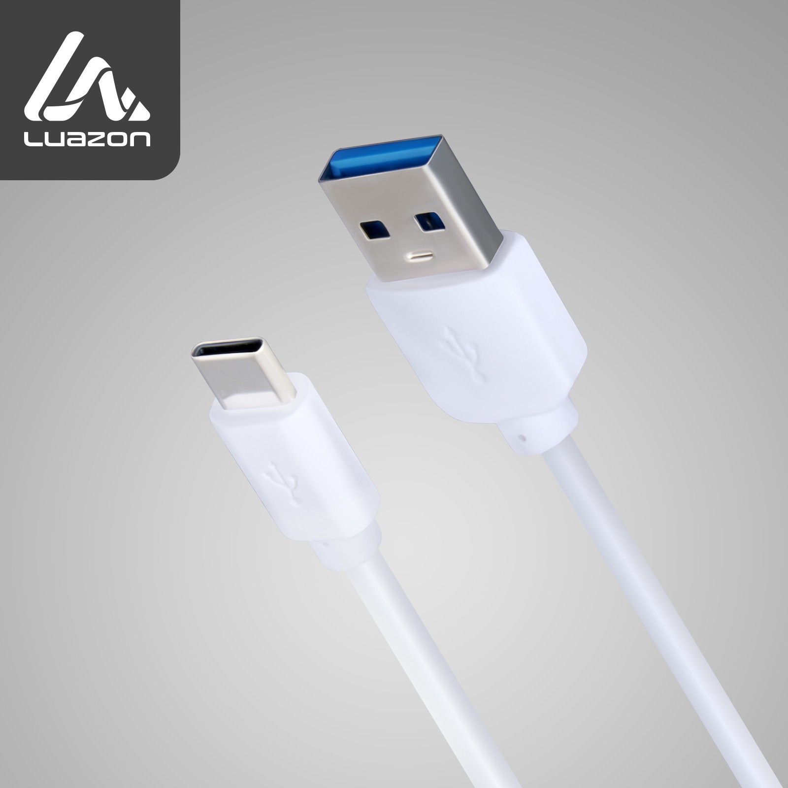 Кабель LuazON USB - USB Type-C 1.5 м, белый