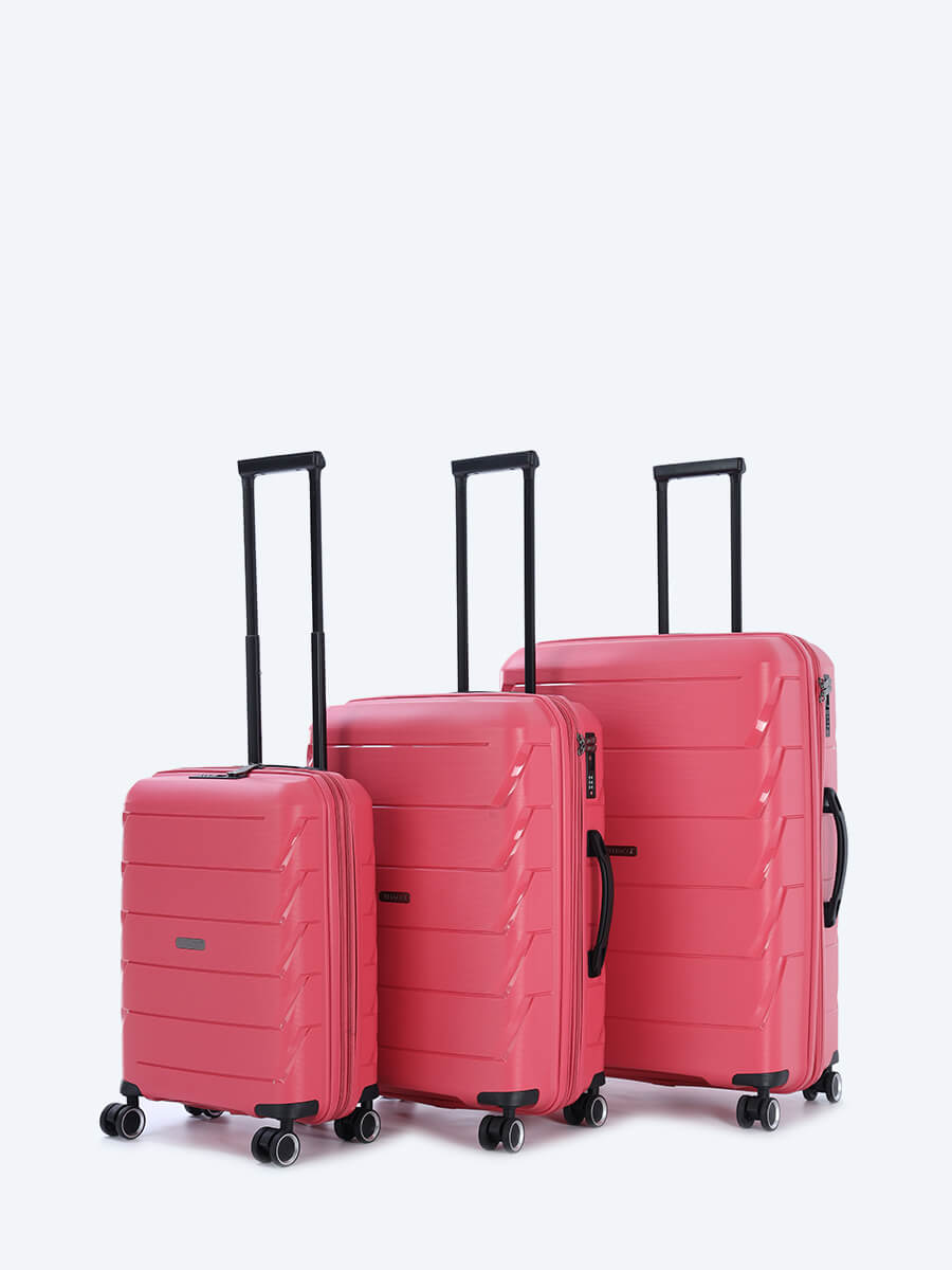 Комплект чемоданов унисекс Vitacci HYA01-14 розовый