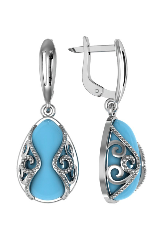 

Серьги женские из серебра ПРИВОЛЖСКИЙ ЮВЕЛИР 361076-AG15, агат, 361076-AG15