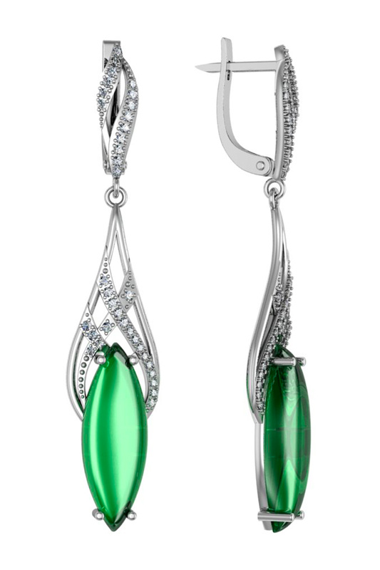 

Серьги женские из серебра ПРИВОЛЖСКИЙ ЮВЕЛИР 361452-AG22FA11, агат/фианит, 361452-AG22FA11