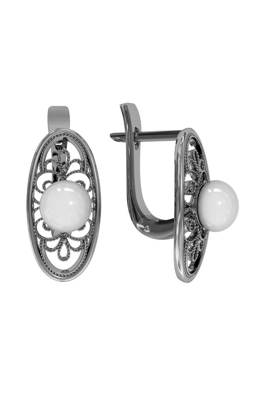 

Серьги женские из серебра ПРИВОЛЖСКИЙ ЮВЕЛИР 361873-ZM07, жемчуг, 361873-ZM07
