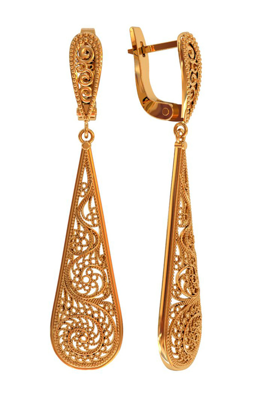 

Серьги женские из серебра ПРИВОЛЖСКИЙ ЮВЕЛИР 362874, без вставки, 362874