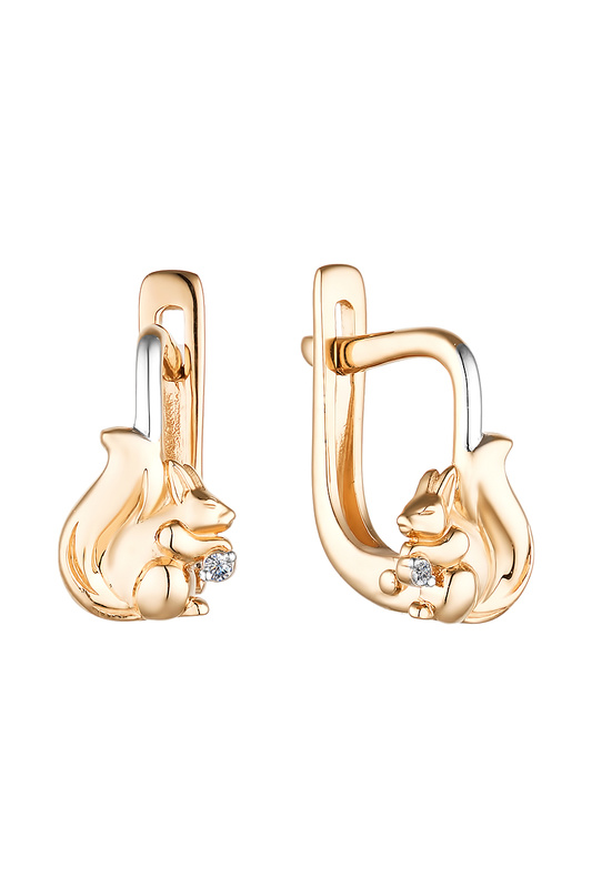 

Серьги женские из золота АЛЬКОР 23675-100, бриллиант, 23675-100