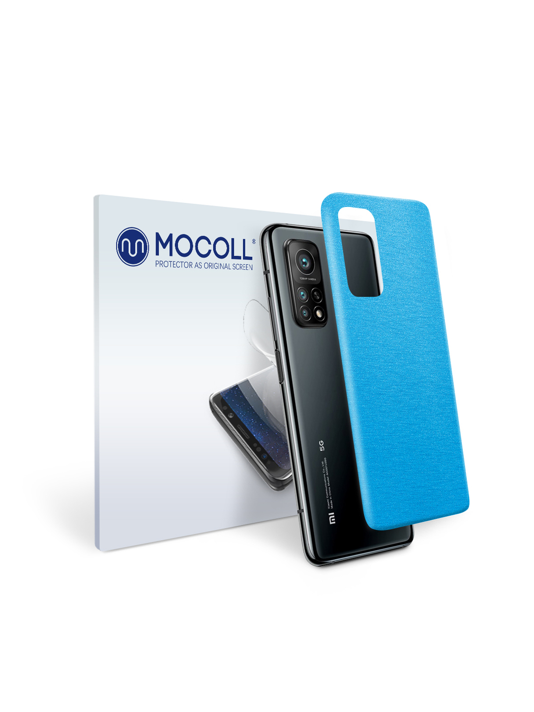 

Пленка защитная MOCOLL для задней панели Xiaomi Mi 10T 5G Металлик голубой