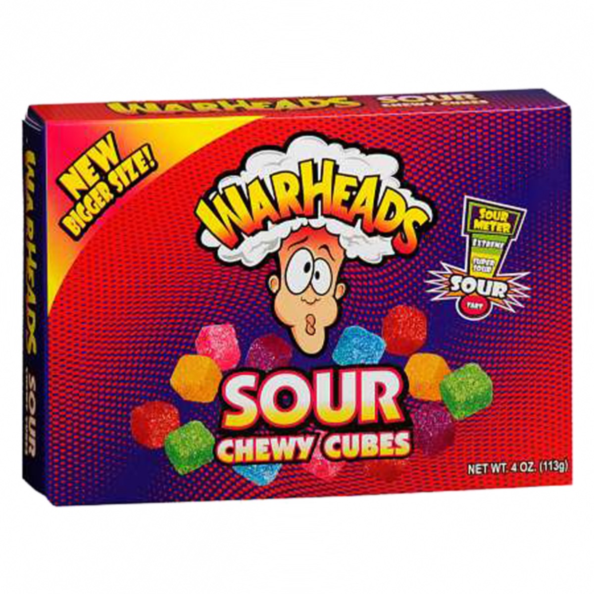 

Кислые конфеты Warhead Sour Chewy Cubes Theater Box 113 гр.