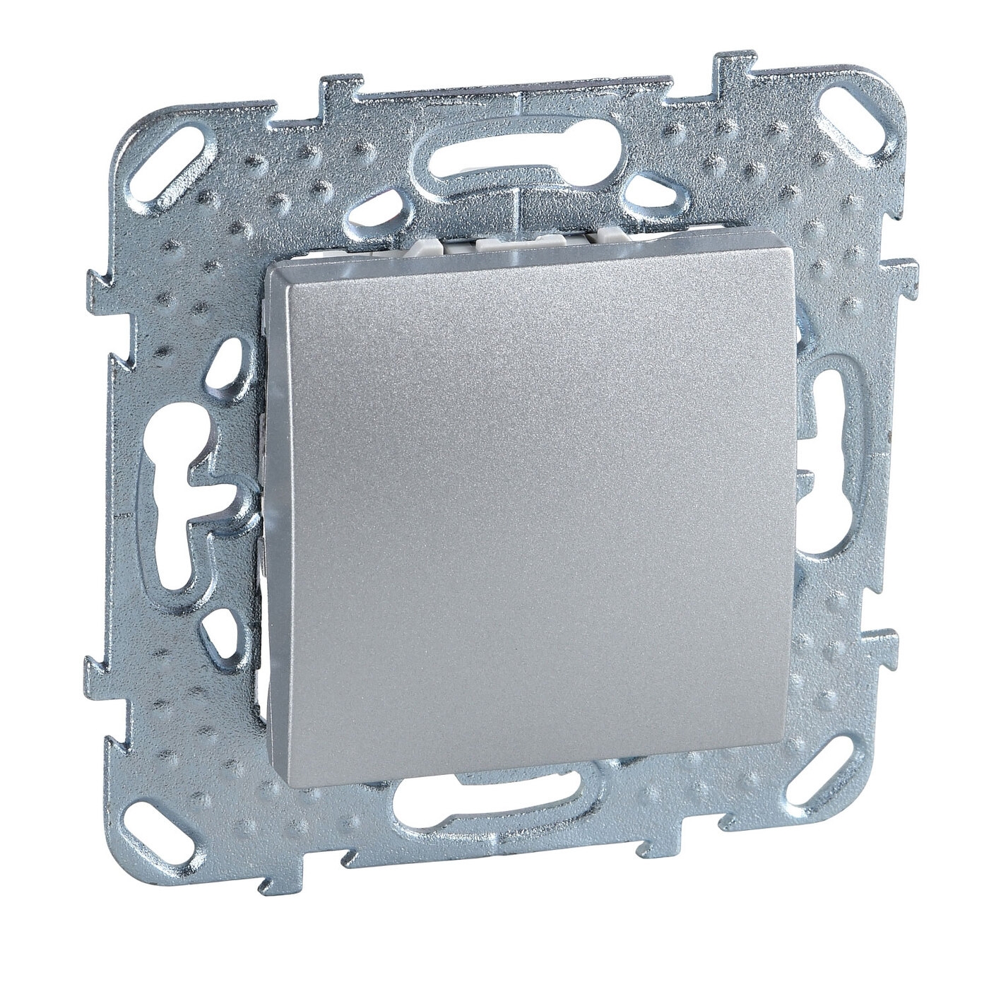 фото Выключатель schneider electric unica top 1-клавишный алюминий mgu5.201.30zd