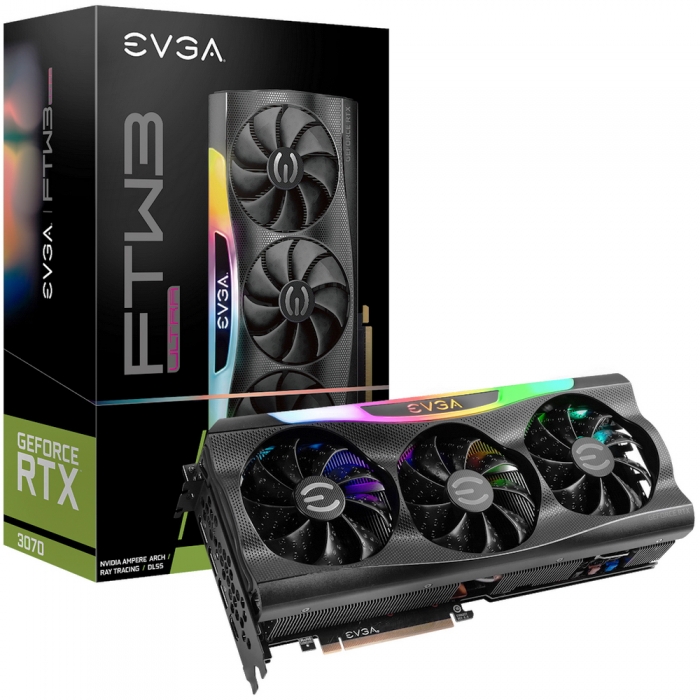 

Видеокарта EVGA NVIDIA GeForce RTX 3070 FTW3 ULTRA GAMING (08G-P5-3767-KR), Черный, GeForce RTX 3070 FTW3 ULTRA GAMING
