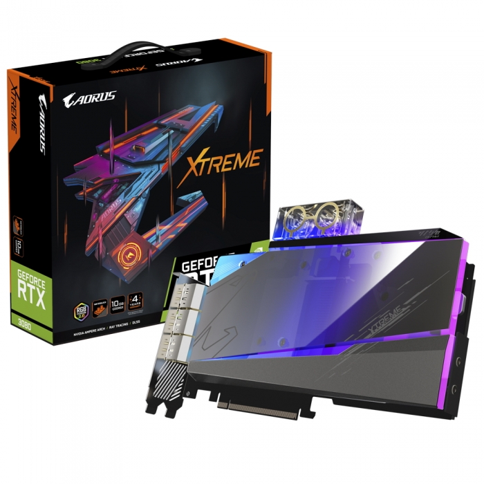 фото Видеокарта gigabyte aorus geforce rtx 3080 xtreme waterforce wb (gv-n3080aorusx wb-10gd)