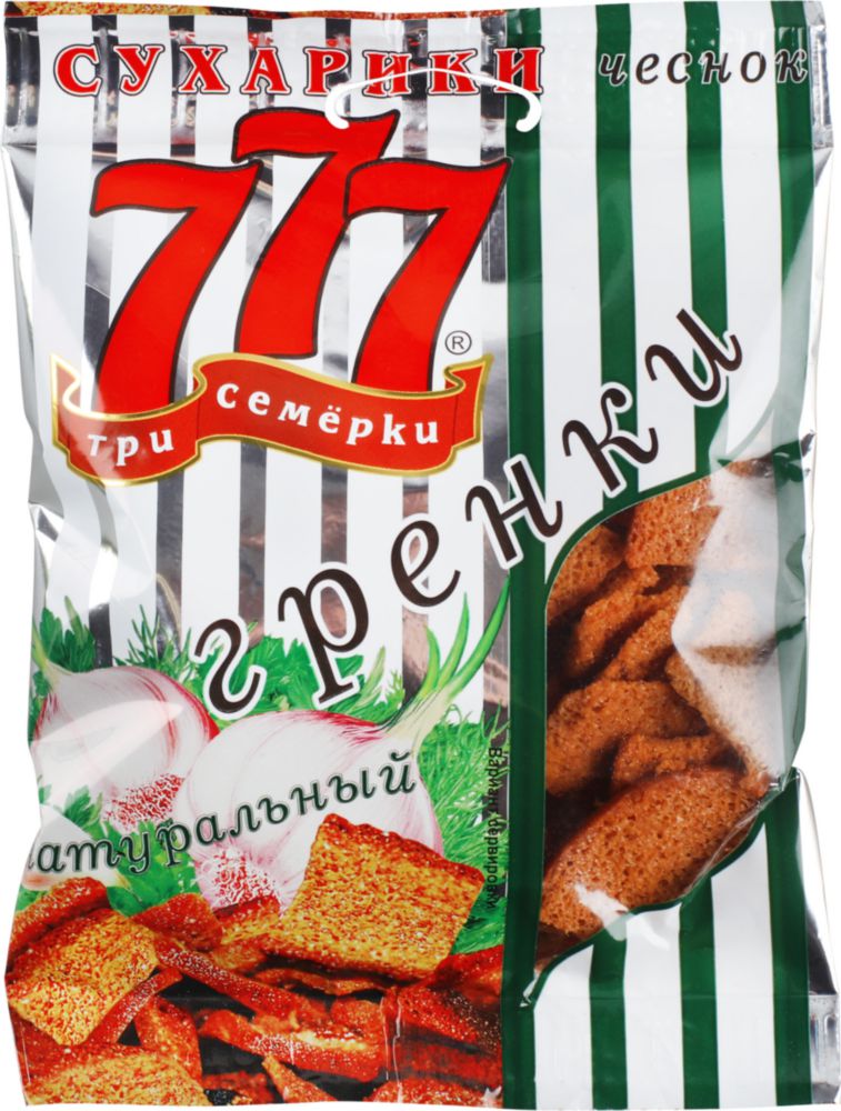 Гренки 777 со вкусом красной икры