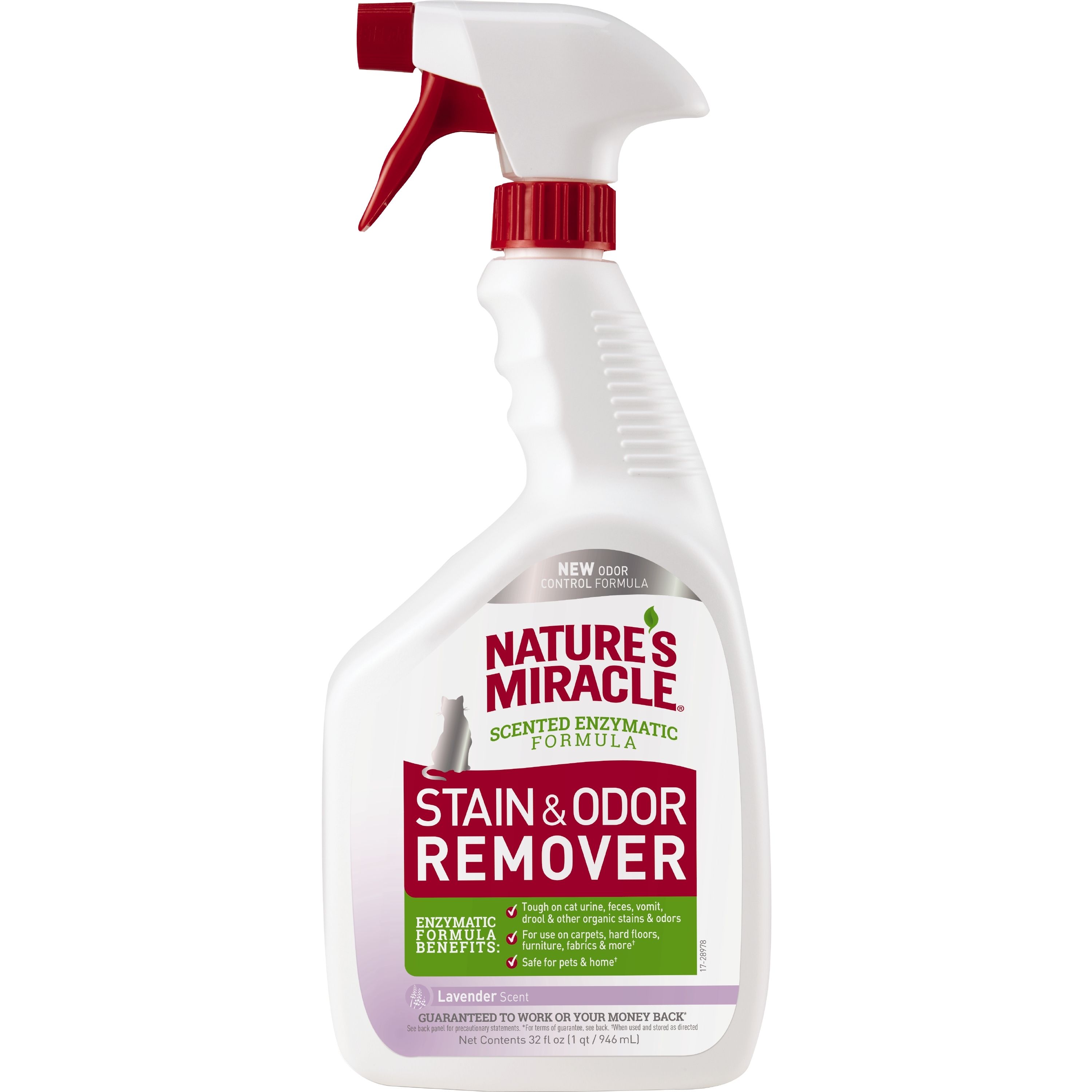 

Уничтожитель запахов меток и мочи кошек Nature's Miracle Stain&Odor Remover лаванда 946 мл, Just For Cats Stain&Odor Remover Spray Lavender