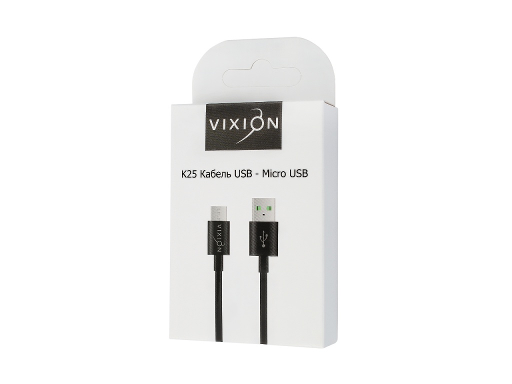 фото Кабель vixion (k25) microusb 1.2м black