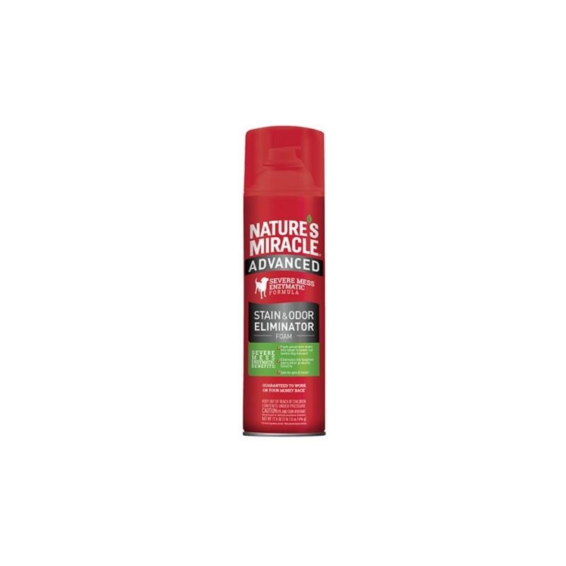 фото Уничтожитель меток и мочи кошек nature's miracle adv stain&odor eliminator, пена, 518мл nature’s miracle