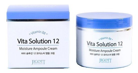 Крем для лица Jigott Vita Solution 12 Moisture увлажняющий, ампульный 100 мл крем с комплексом витаминов vita ceb12 cream