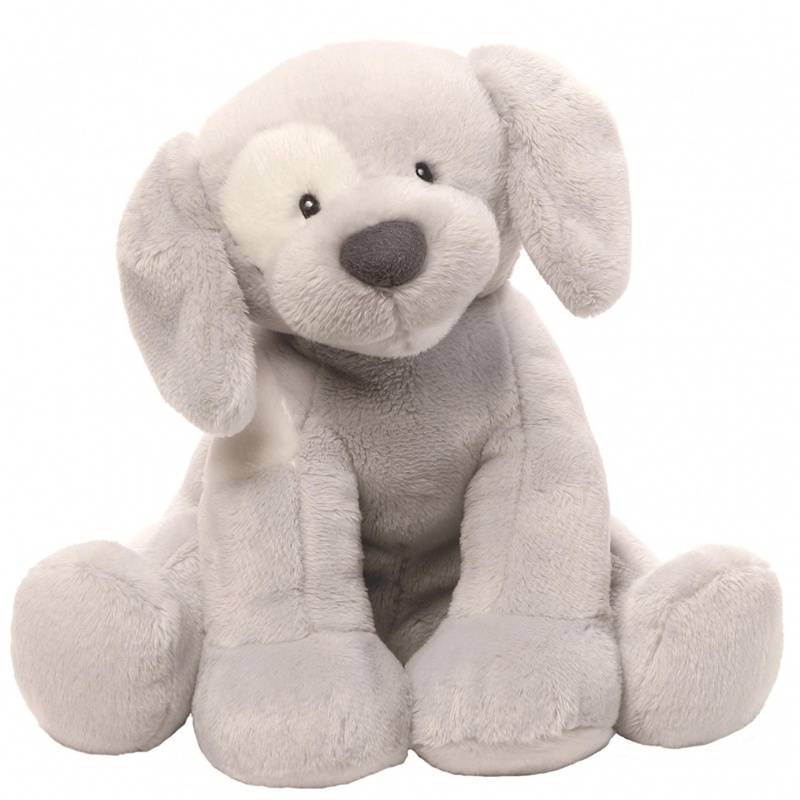 фото Мягкая игрушка gund spunky dog plush grey, 25,5 см , gund