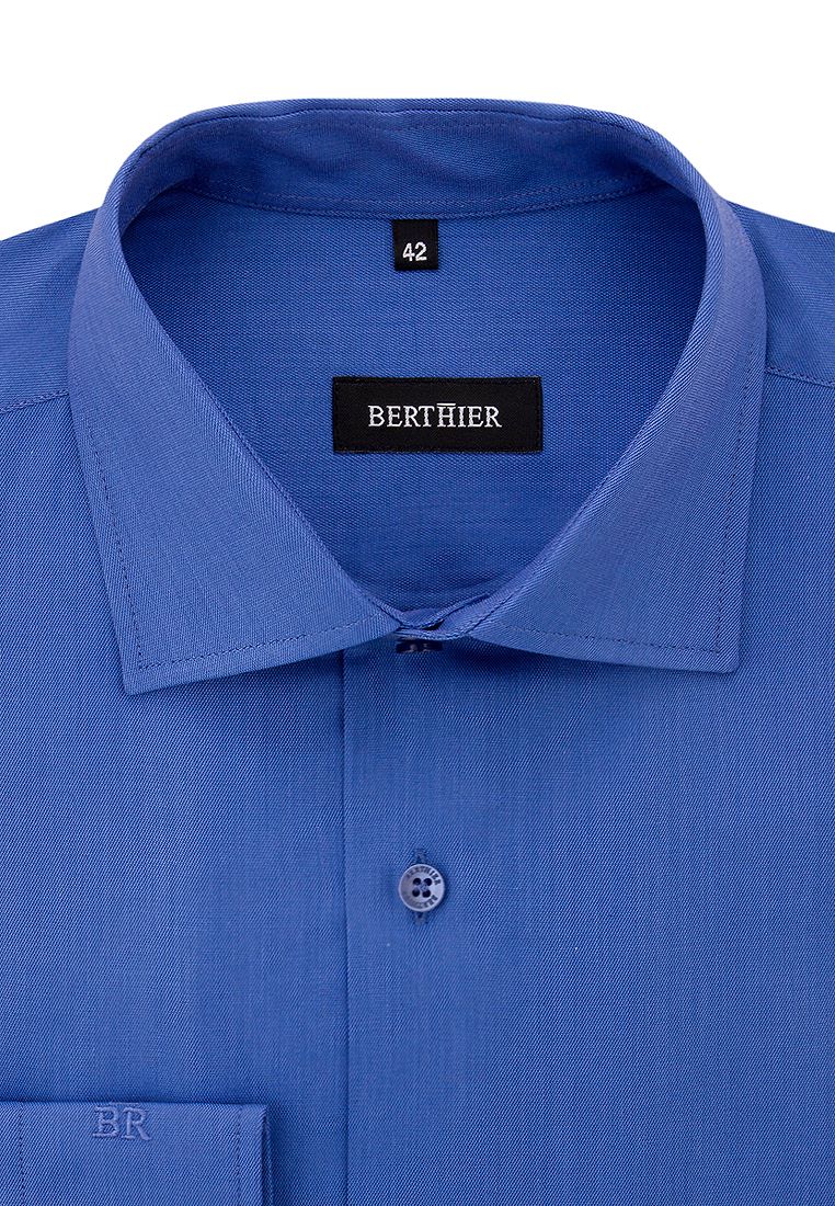 Рубашка мужская BERTHIER PARIS-007042/ Fit-M(2) голубая 40