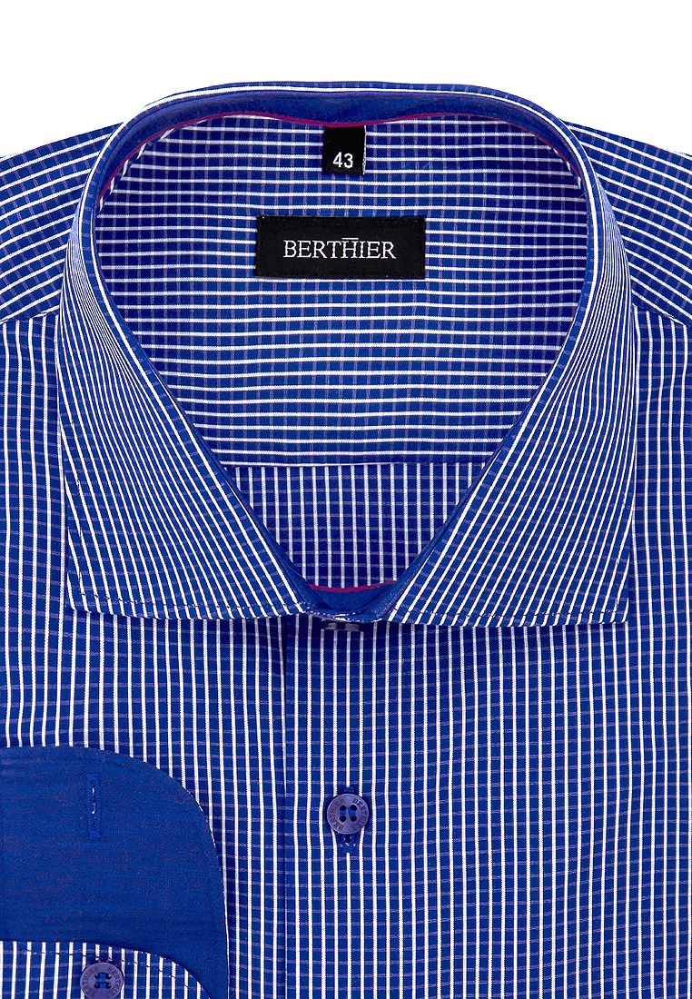 Рубашка мужская BERTHIER MARINA1889B2/Fit-M(0-1) синяя 41
