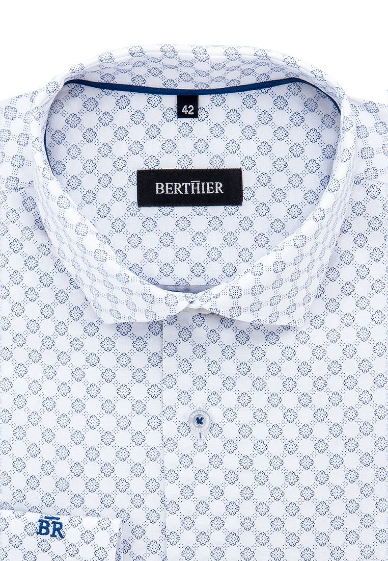 Рубашка мужская BERTHIER STAMPA185310/ Fit-R(0-1) белая 44