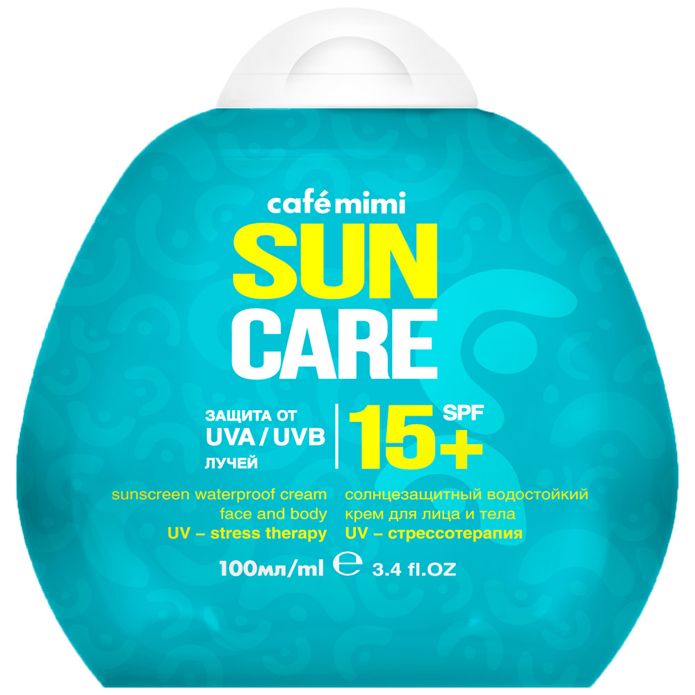 Солнцезащитный водостойкий крем для лица и тела Cafe Mimi, SPF15+, 100 мл