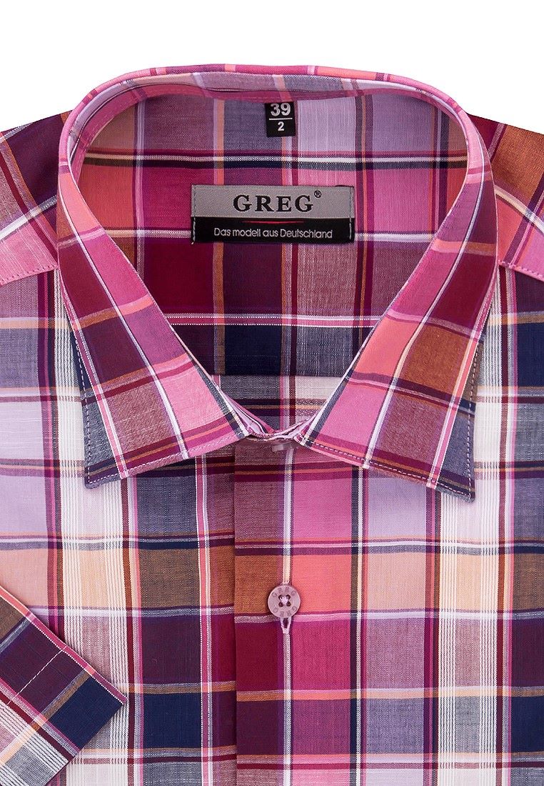 Рубашка мужская Greg Gb675/301/519/Z бордовая 38