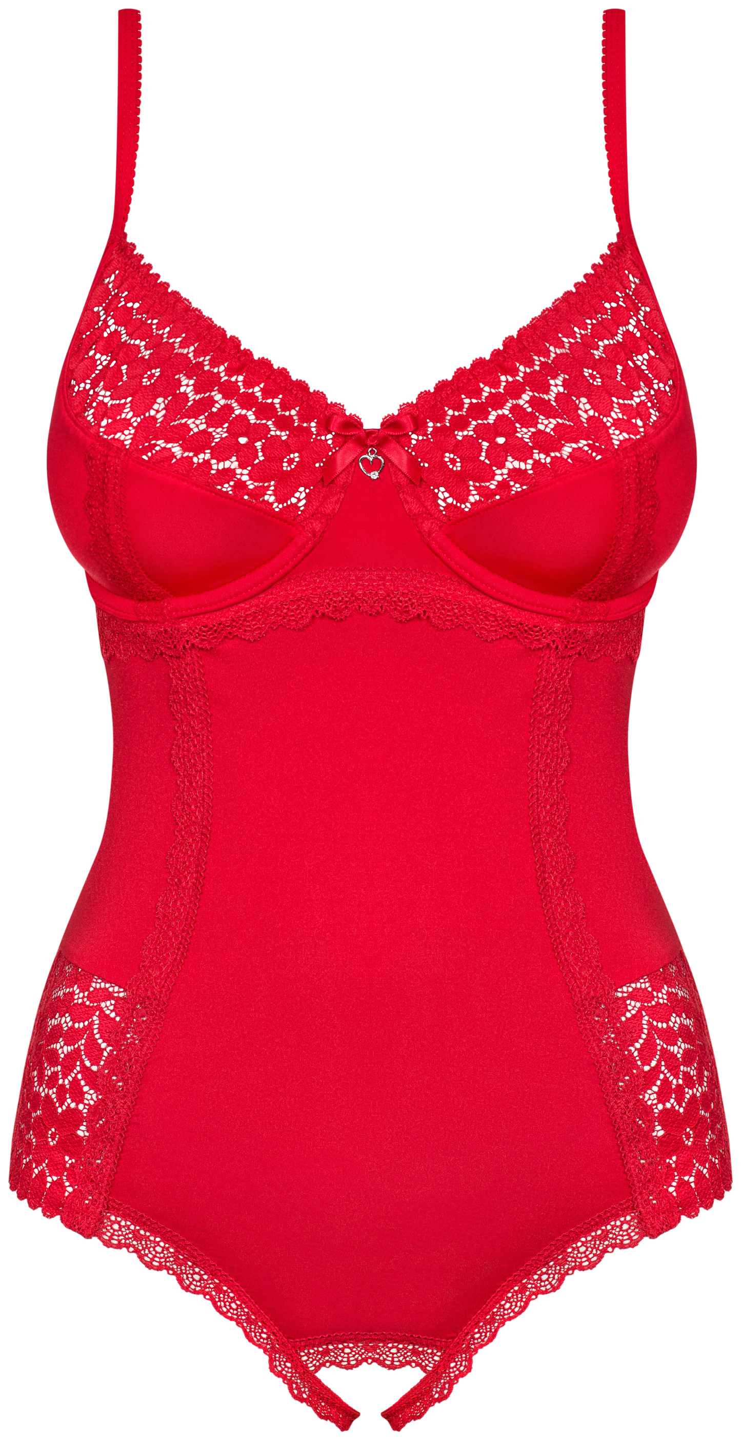 

Изящное кружевное боди Jolierose Obsessive, Красный, Jolierose