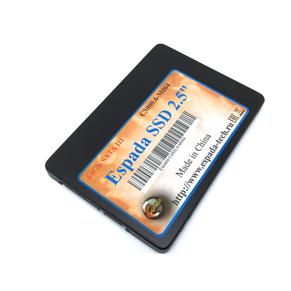 

Внутренний SSD накопитель Espada C3000.6-M064 64Gb, C3000.6-M064