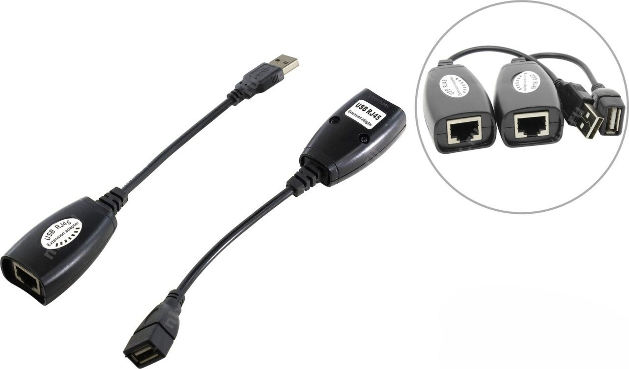 фото Usb 2.0 удлинитель по витой паре/rj45 до 30м espada eusbext30mvitp