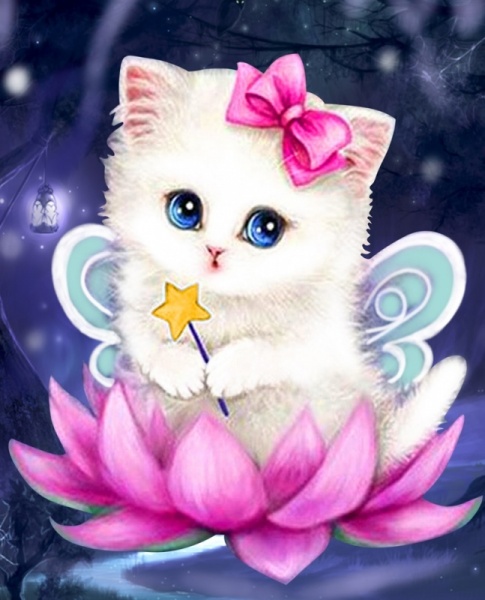 

Алмазная картина 17х21. Color KIT. Волшебный котенок. RM022