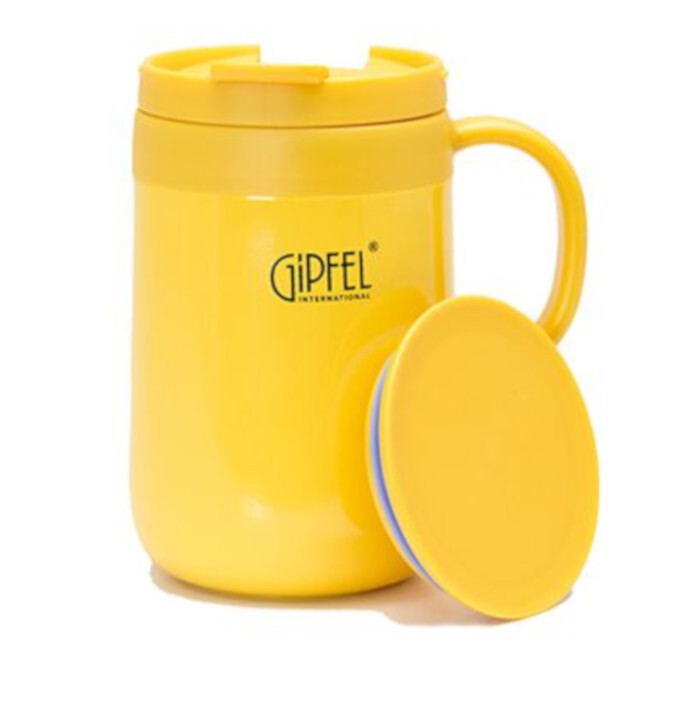 Термокружка GIPFEL, MODERNO, 450 мл, желтый