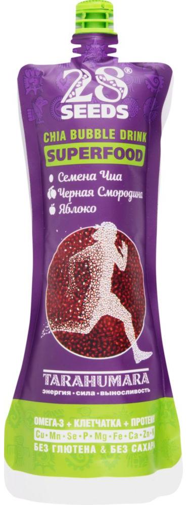 фото Напиток 28 seeds chia bubble drink superfood семена чиа-черная смородина -яблоко 250 мл