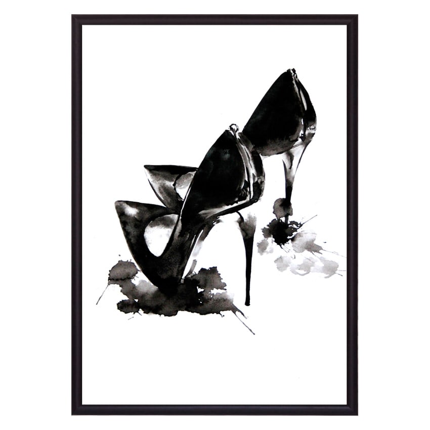 фото Постер в рамке черные туфли 40х60 см дом корлеоне